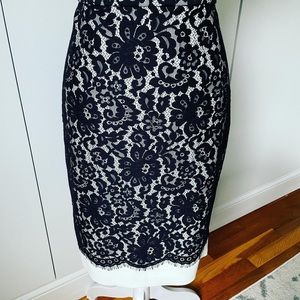 Black and White Lace Skirt